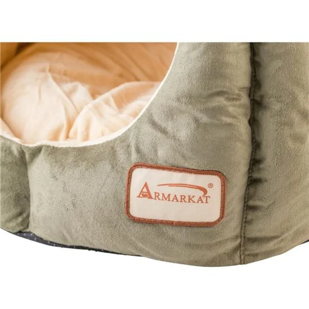 Soft Cat Bed Velvet Plush Waterproof Skid Free Extra Thick Cozy Machine Washable